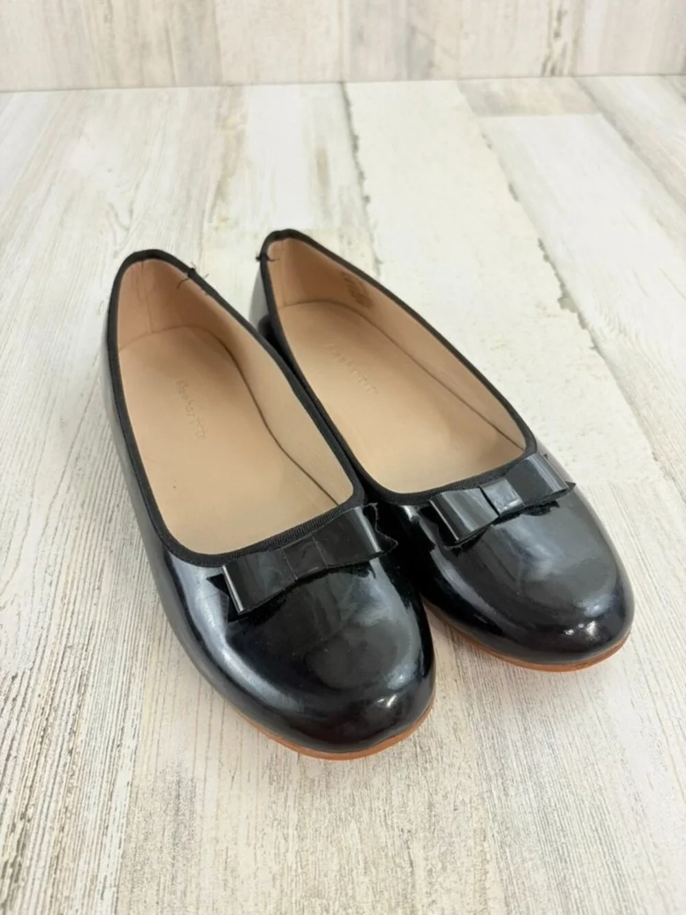 Elephantito Black Patent Ballet Flats Shoes Girls Sz 34 3